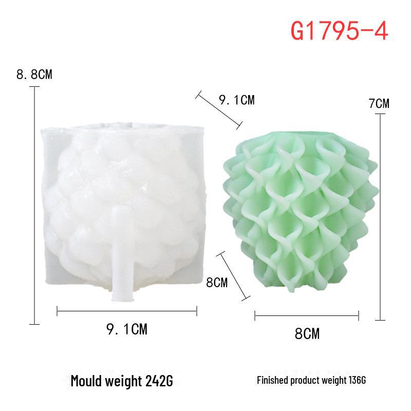 Chou Kai Morning Glory Scented Candle Silicone Mold - DIY Simple Aromatherapy Plaster Diffuser Stone Mold