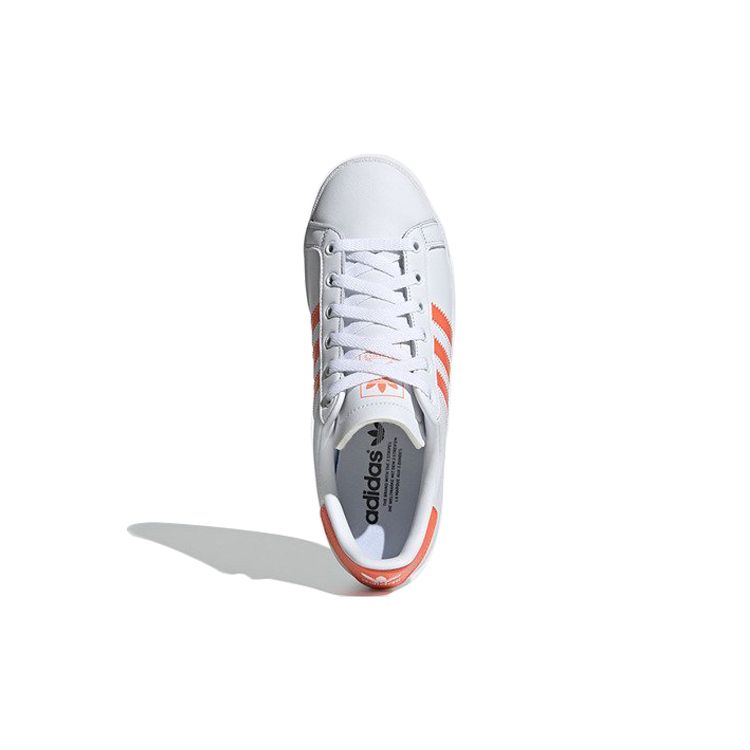 Adidas Originals Coast Star Retro Casual Low-Top Skate Shoes Women Sneakers White Orange EE6202