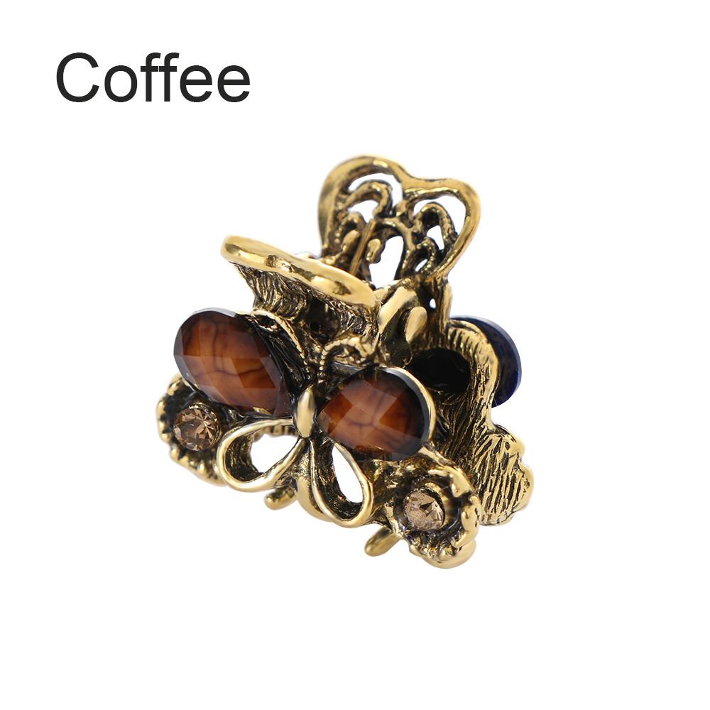 Fashion Women Girls Retro Vintage Jewelry Claw Resin Hairpins Mini Butterfly Hair Clip