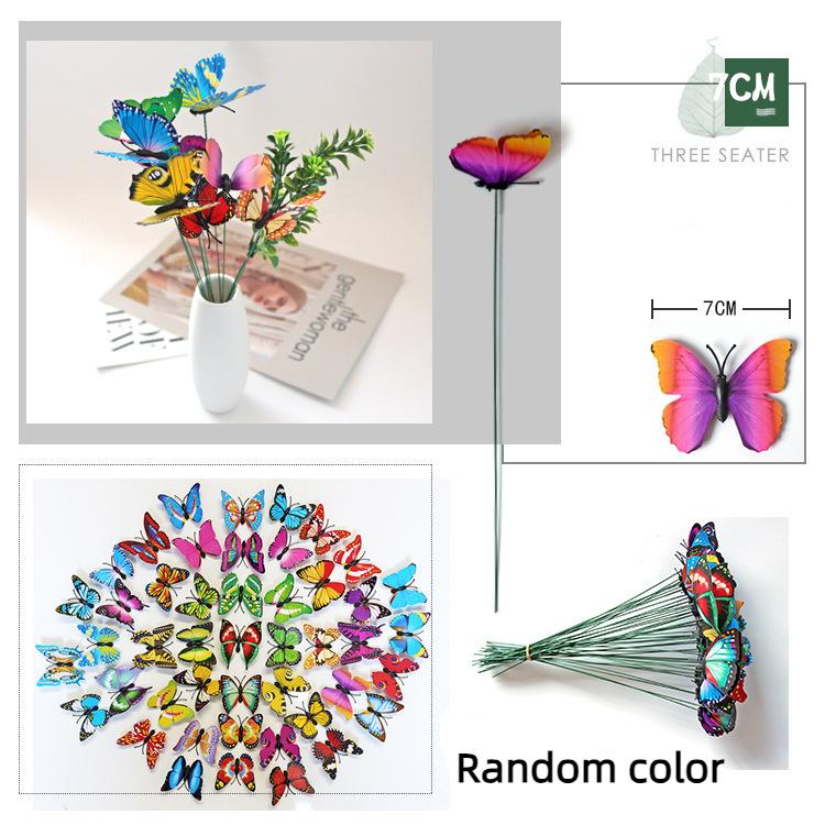 Colorful Whimsical Butterfly Stakes for Garden Yard Planter Outdoor Decor Flower Pots Decoration Eco-Friendly Garden Ornaments