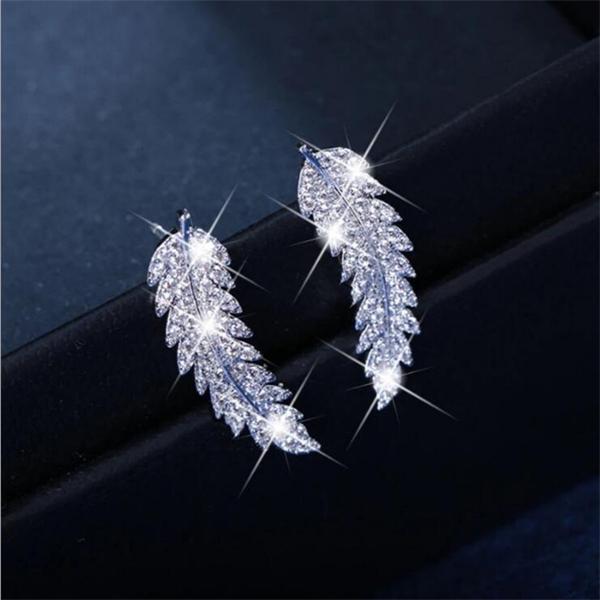 Серьги-листья из кристаллов для женщин MIT
