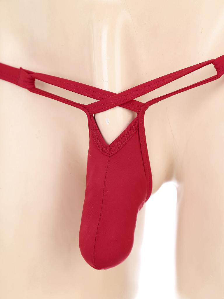 Мужские микро-стринги, эластичное нижнее белье, мужские шорты, трусы с низкой талией, стринги на бретельках