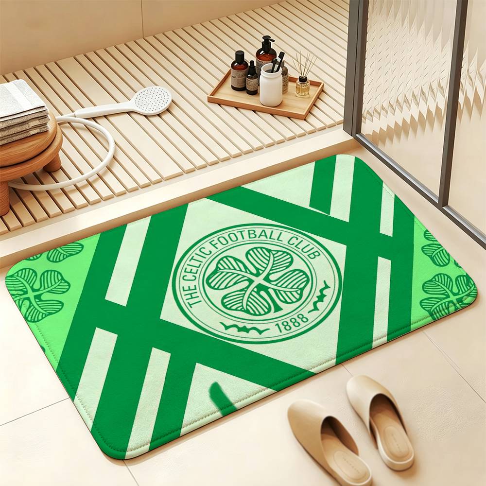 C-Celtic FC Нескользящий Коврик для Пола Короткий Плюшевый Ковер Мягкий Удобный Машинная Стирка Декор для Дома