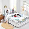 Простыня для матраса 3D-печать Череп Хэллоуин Четырехкомпонентный защитный чехол для матраса Постельный комплект
