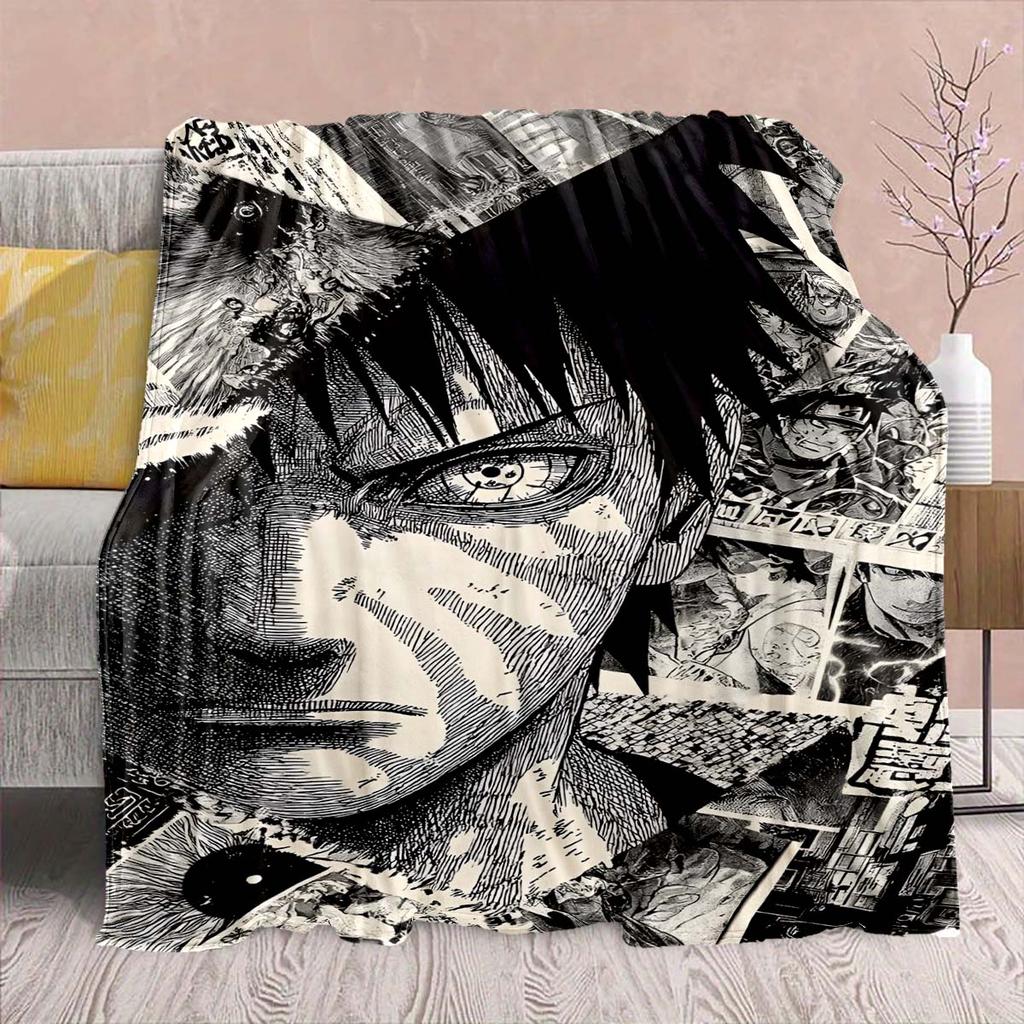 Naruto Anime Flannel Blanket - Soft Warm Perfect for Sofa, Bedding Camping Travel Office Home Decor -QJY