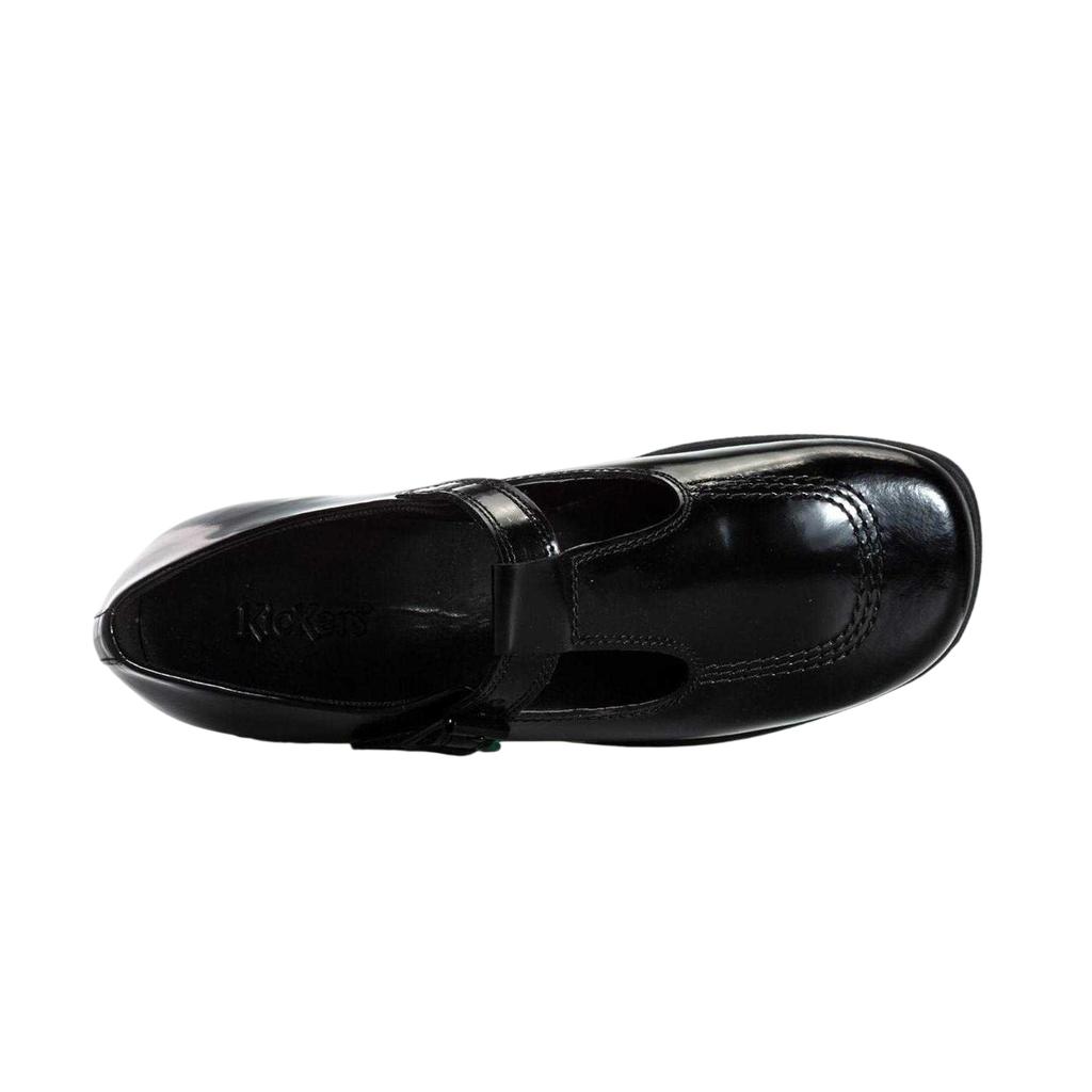 Kickers Girls Fragma Patent Leather T-Bar School Shoes