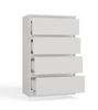 M4 60 Chest Of Drawers Malwa White 4 Drawers Cabinet For Living Room Bedroom Home Office