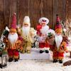 Cross-Border Santa Claus Ornament: Cute Christmas Doll Holding Gift for Window Decoration