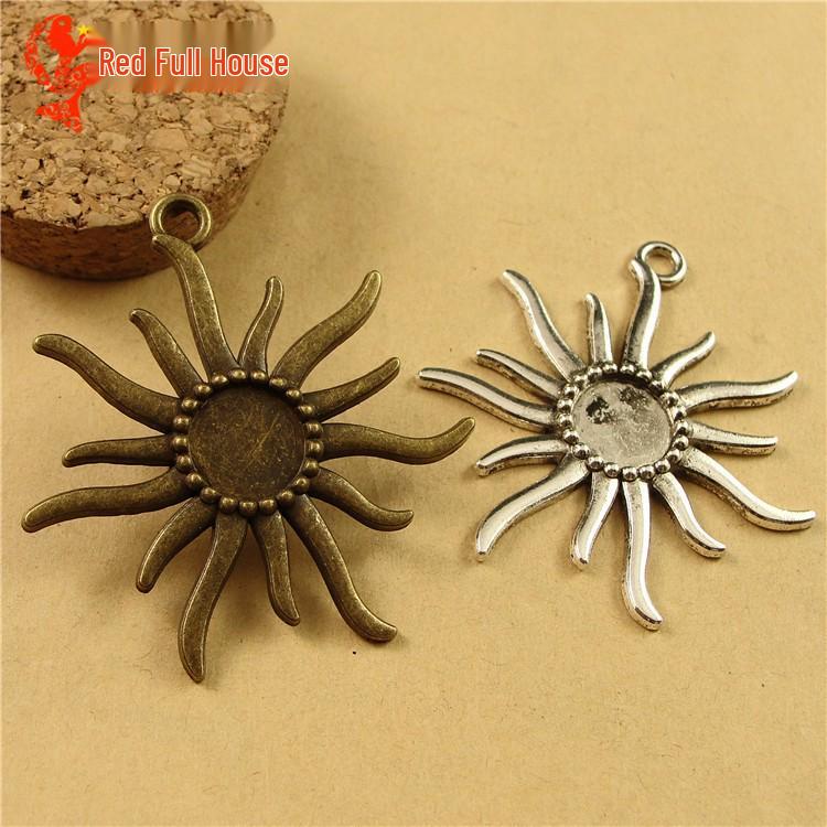 A1348 Antique Blue Vintage Base Tray for DIY Jewelry, 12MM, 30 Pack (6.8g Total)