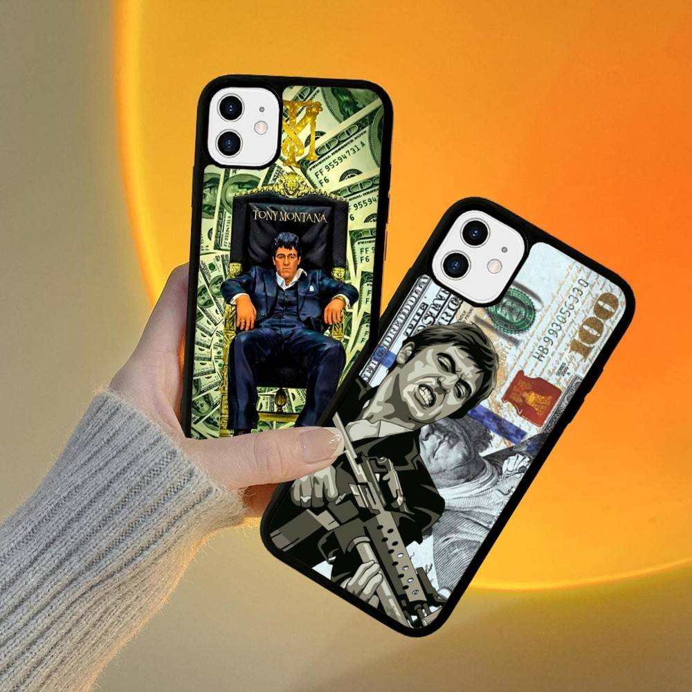 Retro Classic S-ScarfaceS Movie Phone Case For IPhone 16 Pro Max 15 14 Plus 14 13 12 11 17 PC+TPU Cases Back Cover