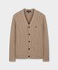 Хлопковый кардиган в косую вязку Brooks Brothers (бежевый) (Bbwcmbg101)