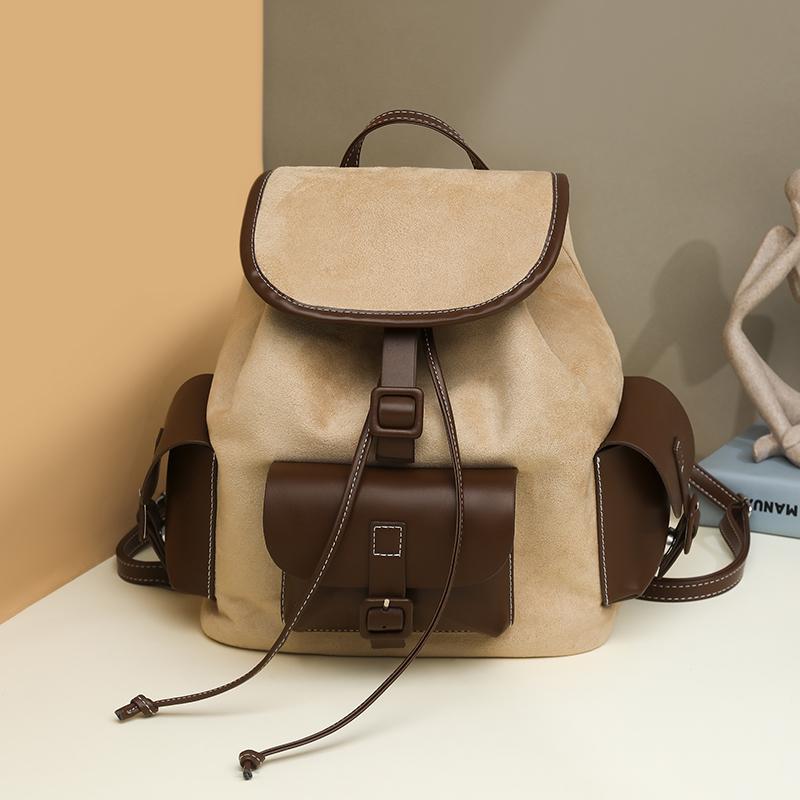 Винтажный рюкзак с цветными блоками, школьный рюкзак в стиле колледжа, дорожный рюкзак