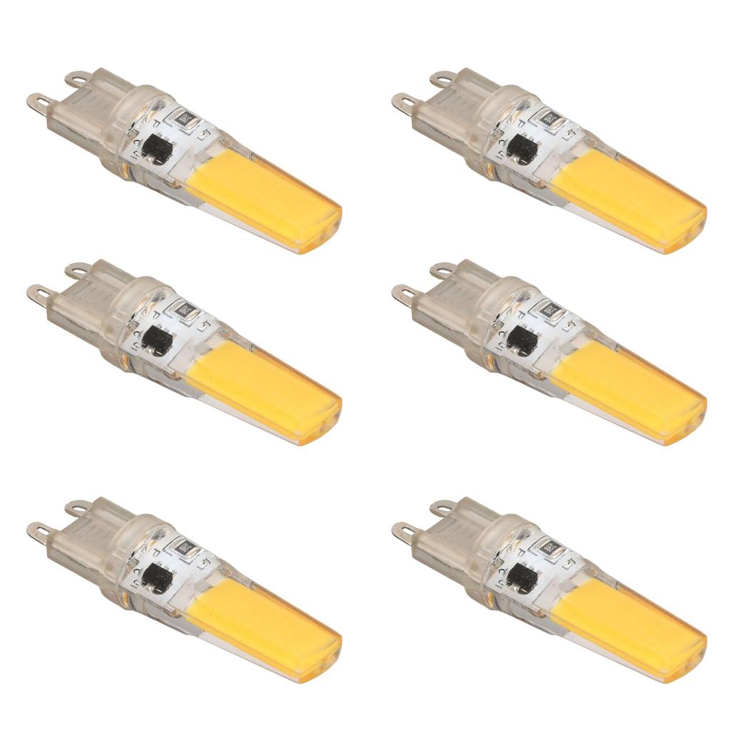6pcs G9 LED Light Bulb COB Dimmable Professional G9 LED Bulb Replacement for Wall Lamps Table Lamps