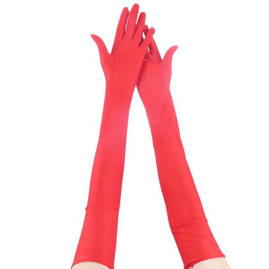 1 пара перчаток, однотонные, с длинными пальцами, эластичные, гладкие, мягкие, дышащие, до локтя, для невесты, свадьбы, вечеринки, сценического шоу, перчатки для косплея