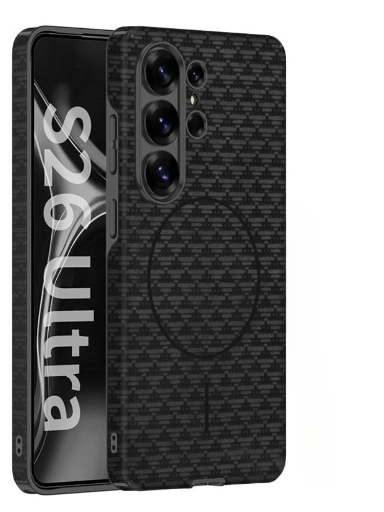 Гальванизированный кожаный чехол для телефона Samsung Galaxy S26 Ultra S26Ultra для беспроводной зарядки Magsafe Магнитная защитная крышка