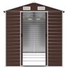 Garden Shed Brown 191 x 385 x 198 cm Galvanized Steel