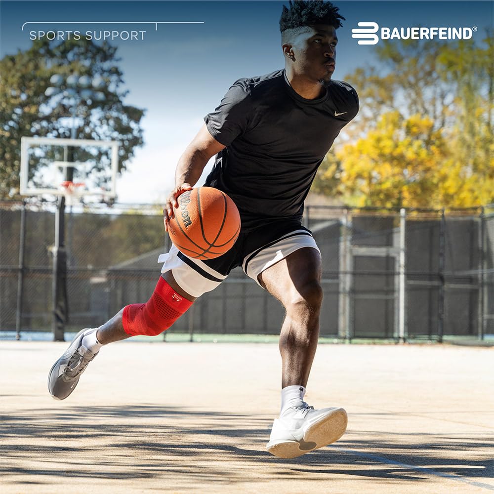 BAUERFEIND SPORTS COMRESSION НАКОЛЕННИК NBA Компрессионный наколенник Колено Сделано в Общая медицинская компрессия Активация мышц и коленный сустав