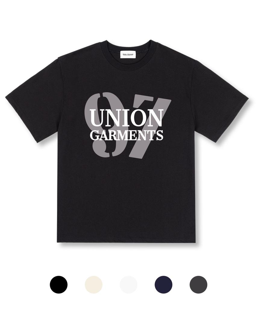 UNION GARMENTS 97 Логотип Свободная футболка с коротким рукавом 5 цветов