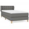 3127078 vidaXL Divan Bed with Mattress Dark Grey 80x200 Cm Fabric