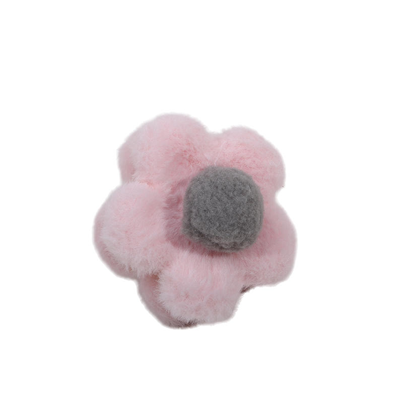 Плюшевый коготь для волос в виде цветка, большой зажим в виде акулы, простые заколки, заколки для волос в виде краба, милые универсальные аксессуары для волос на осень и зиму