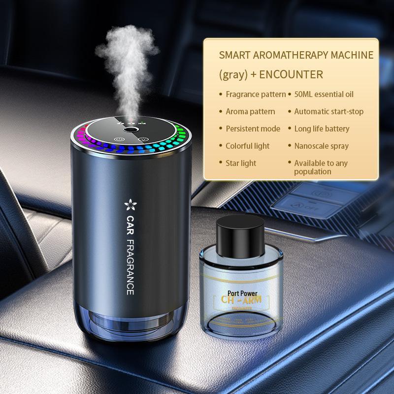 7-Color LED Starry Sky Car & Home Aroma Diffuser: Automatic Spray and Sound-Activated Ambient Light