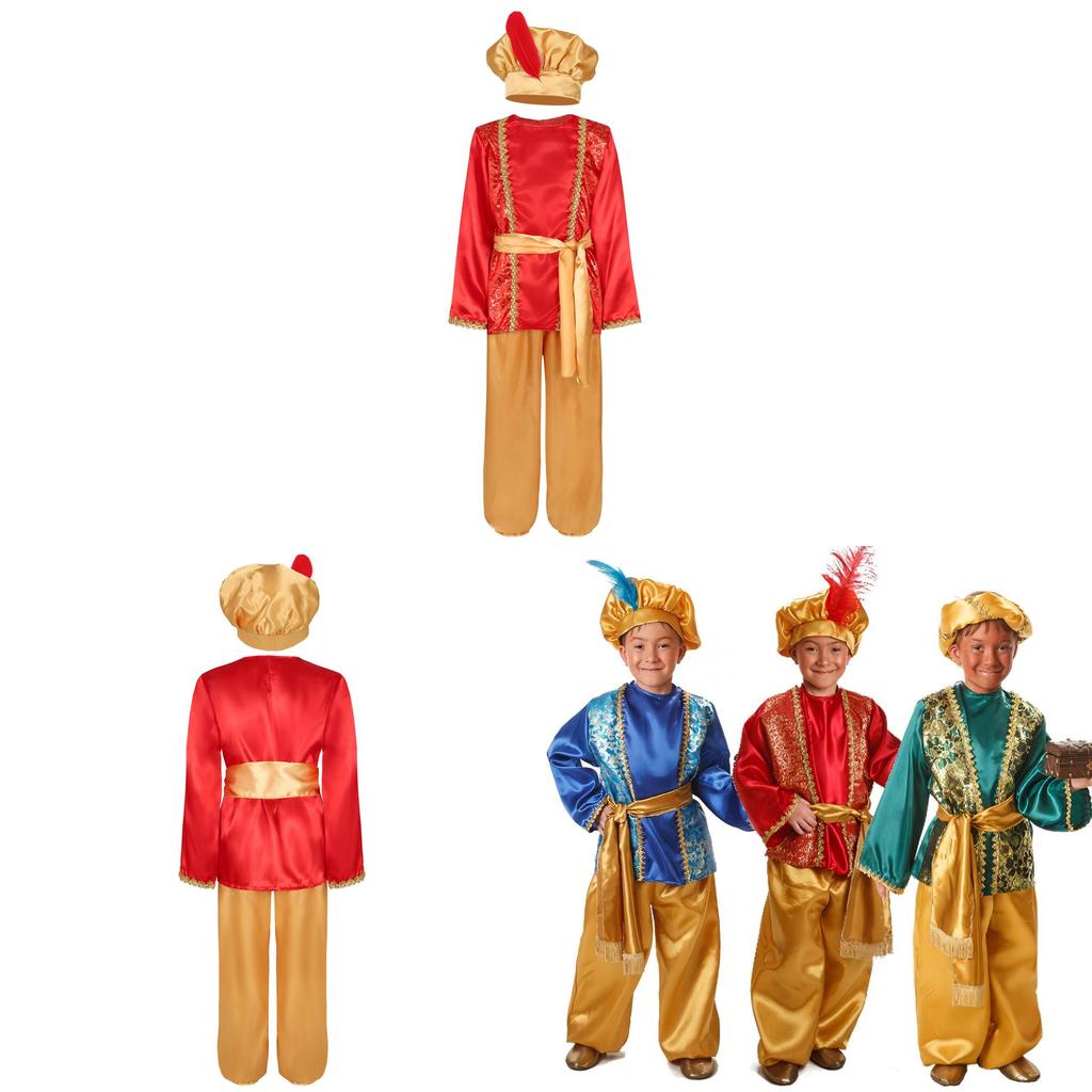 Aladdin Costume For Kids With Polyester Fabric For Stage Performance And Halloween Cosplay