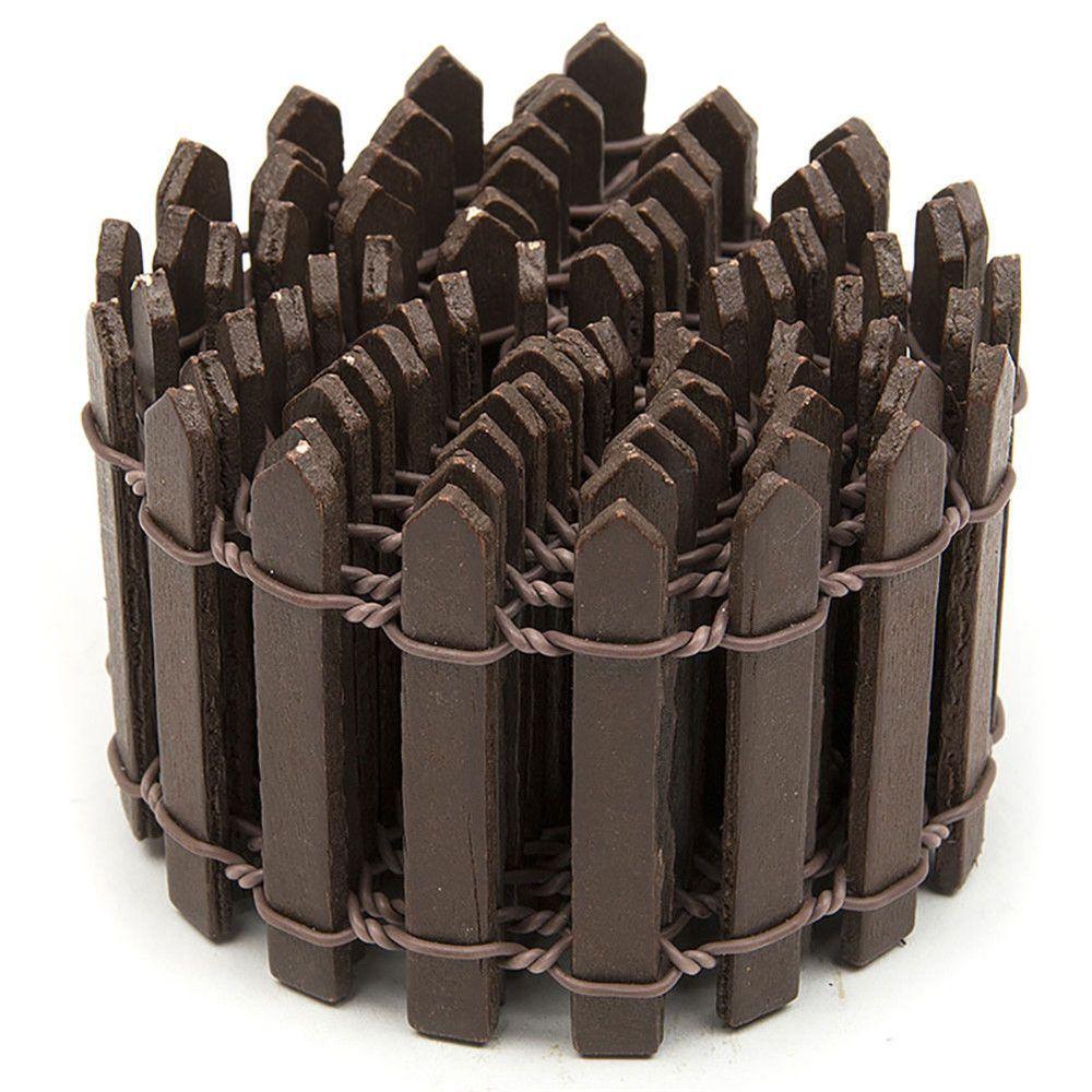 Декоративное садоводство подходит для суккулентов Мини Маленький забор Сказочный садовый комплект Миниатюрный деревянный забор