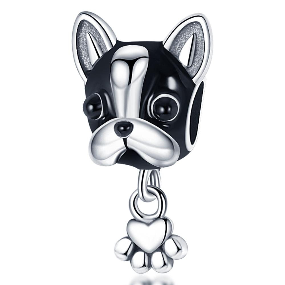 925 Silver Cat Dog Pet Animal Paw Prints Series Charms Beads Fit Bracelets S925 DIY Jewelry Gifts