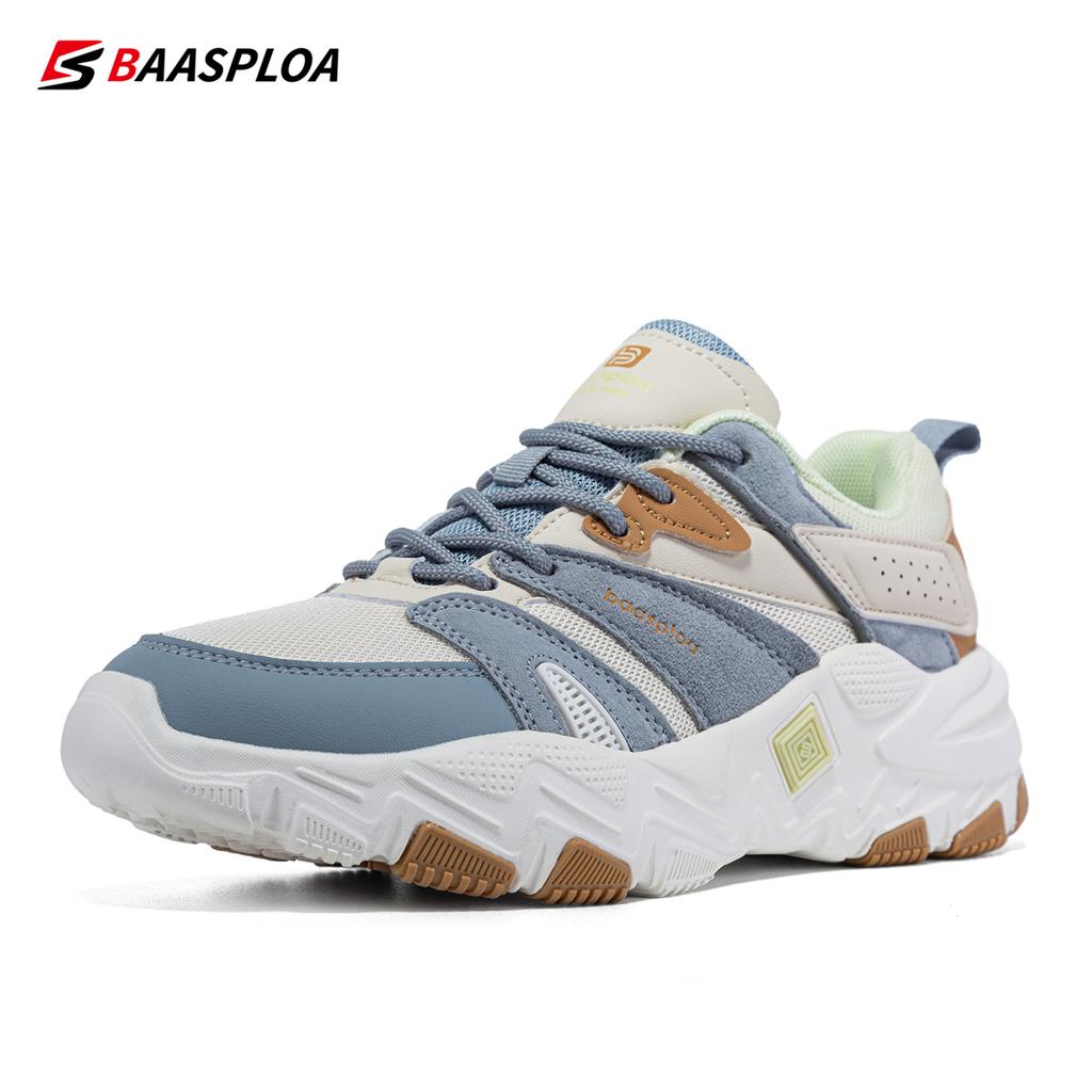BAASPLOA Women Shoes Mesh Surface Breathable Casual Sports Shoes Light Comfort Non-Slip Outdoor Sports Tennis Shoes Fashion Women Brand Walking Shoes