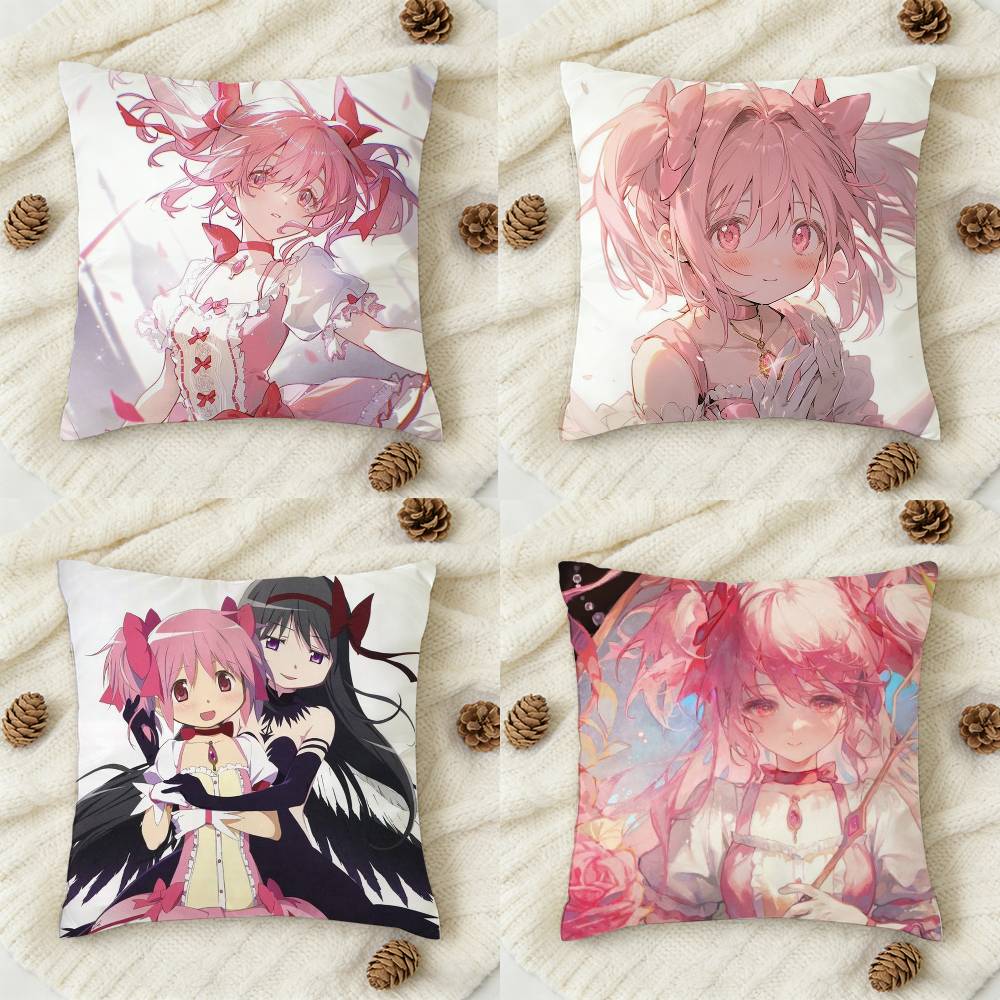 PPuella Magi Madoka Magica Двусторонняя квадратная декоративная наволочка с принтом для дивана, гостиной, домашнего декора