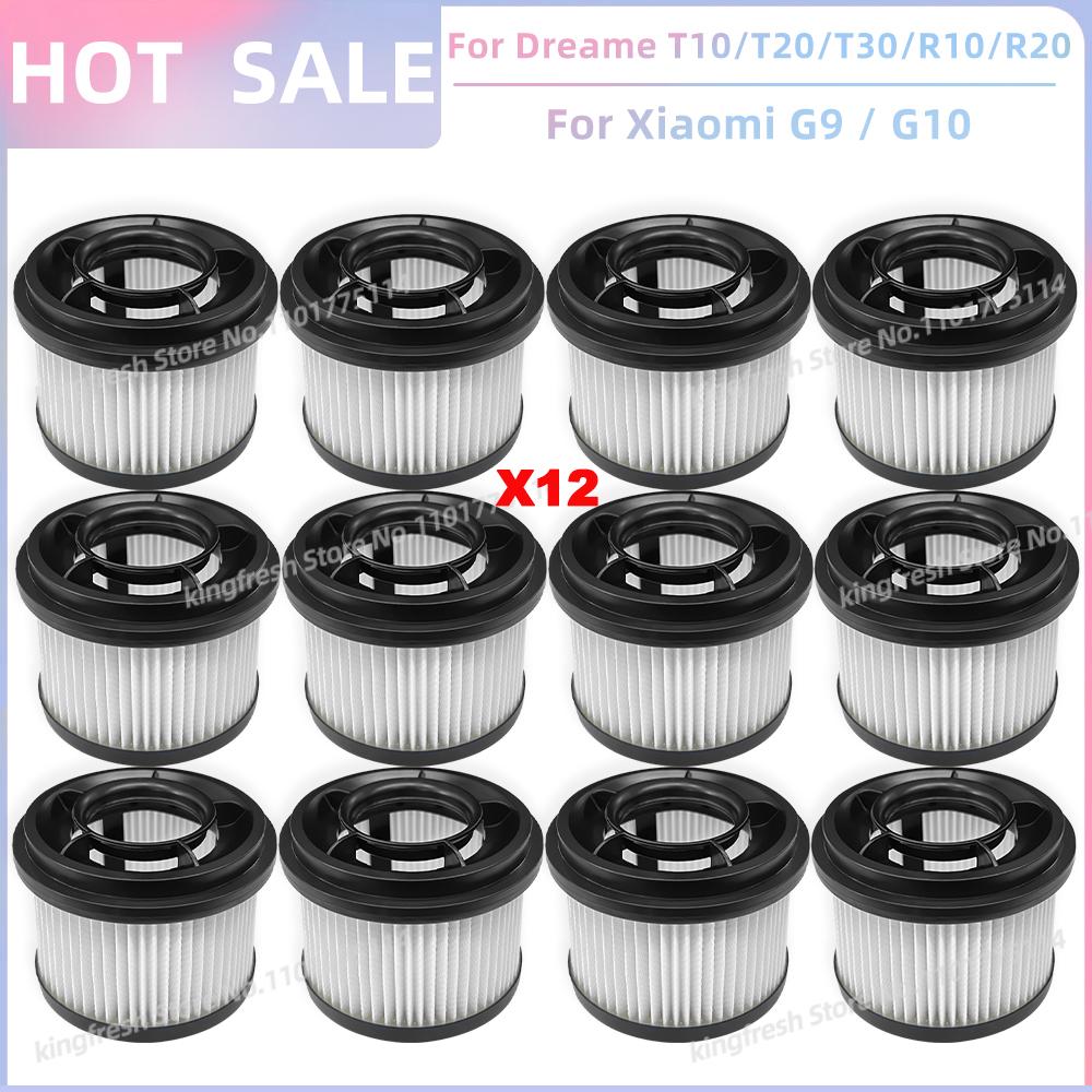 Подходит для Dreame T10 / T20 / T20 Pro / T30 / T30 Neo / R10 / R10 Pro / R20, Xiaomi G9 / G10 Запасные части Предварительный и Пост-фильтр