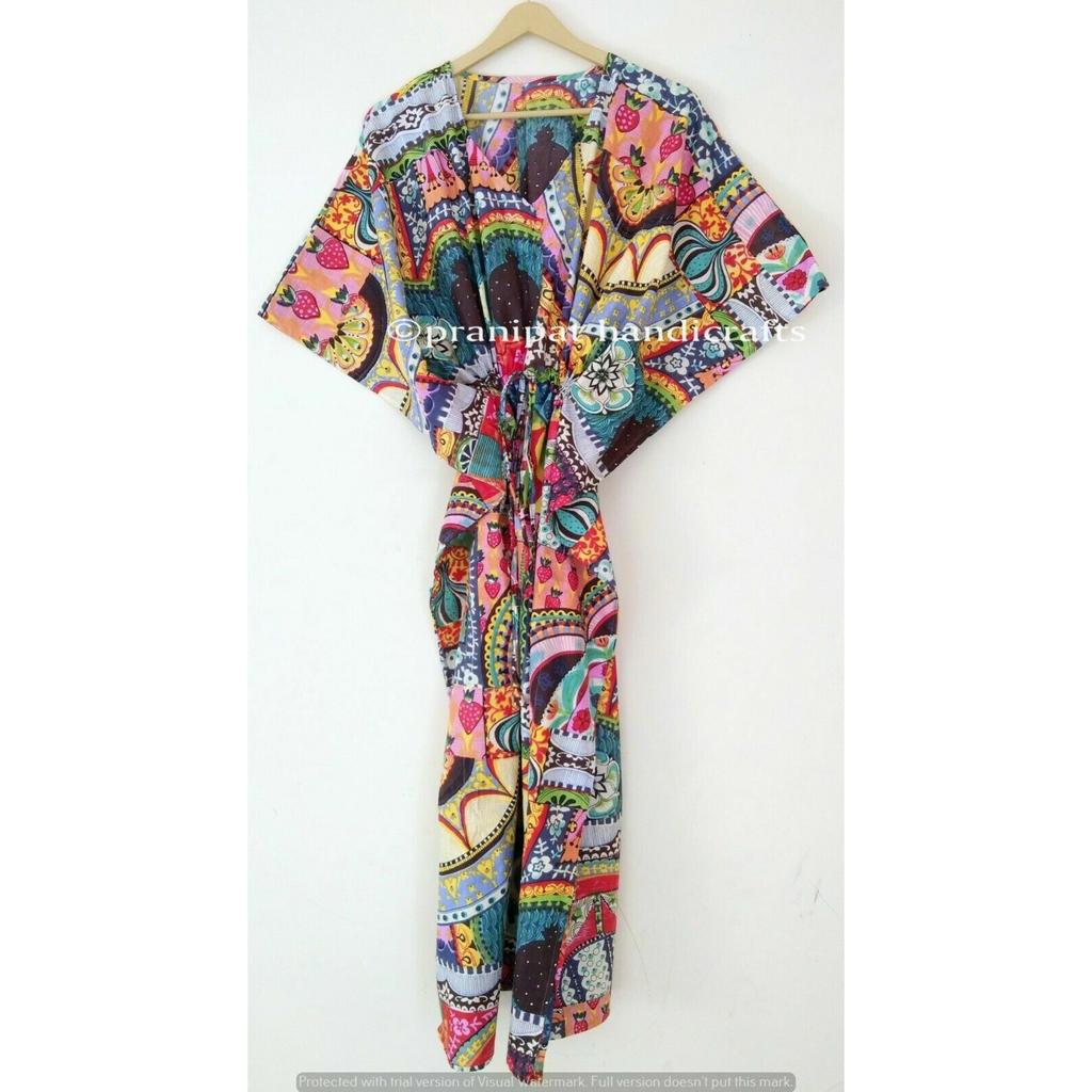 Индийское длинное хлопковое платье с принтом афгани плюс размер макси женское платье-кафтан CKFTN-SCRN-FULL-BUYIT-053