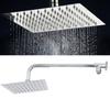 G1/2in Thread Wall Mounted Stainless Steel 8in Rainfall Showerhead Top Spray Shower Head Bathroom