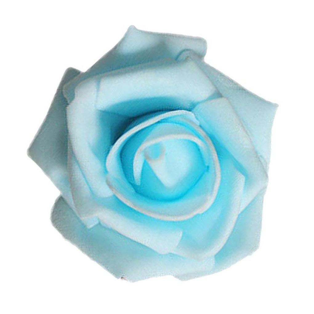 50 Pieces Artificial Flowers PE Foam Lifelike Rose Fake Flower Bouquet Wedding Party Engagement Ornaments Green