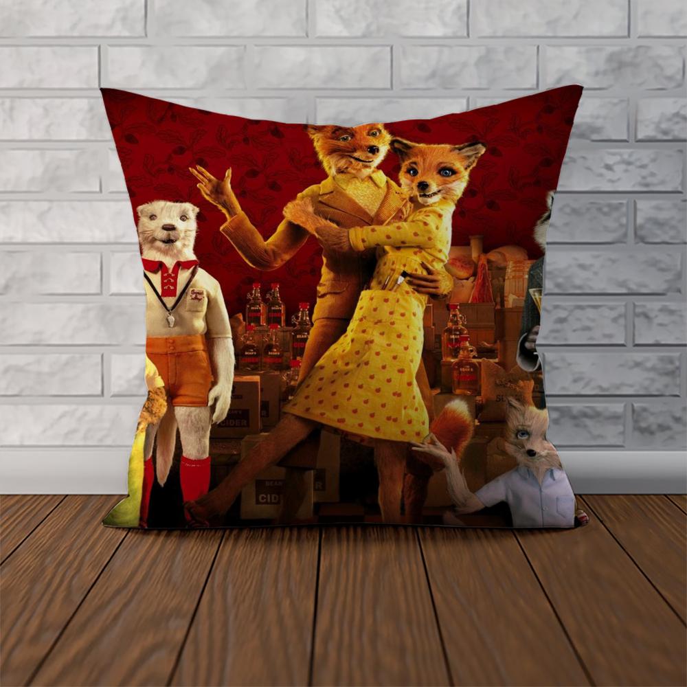 Fantastic MMr Fox Pillow Case For Car Sofa Decorative Home Doublesided Print Plush Square Throw Pillow Cushion Cover