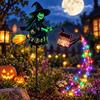 Waterproof Witch Lawn Lamp Solar Powered Witch Garden Light Halloween Solar Lights  Holiday Party
