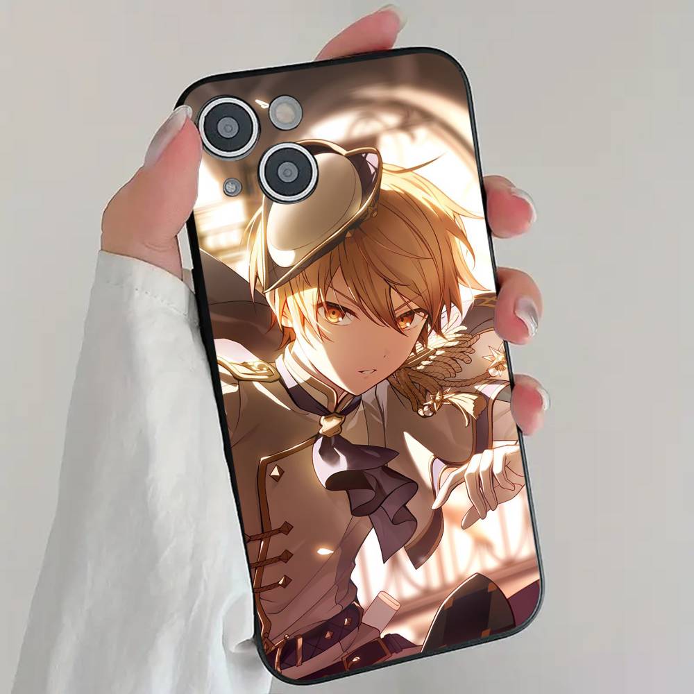 Красивый Чехол для Телефона T-TENMA T-TSUKASA Аниме Игра P-Project S-Sekai Pjsk Крутой Черный Силиконовый Мягкий Для IPhone 16 15 14 13 12 11 X