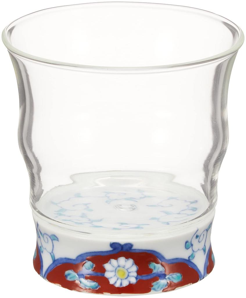 Arita Ware Roman Glass On the Rocks (Gift Boxed) Deep Red Arabesque