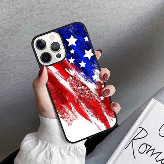 США Американский флаг Чехол для телефона Cover Для iPhone 17 Air 16 15 14 plus 12 13 pro max coque Оболочка Fundas