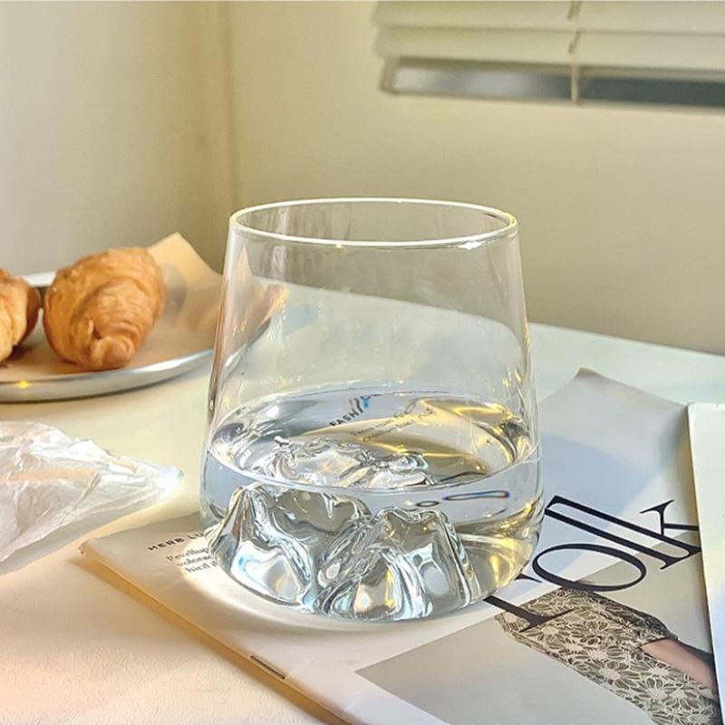 Wine Glass Creative Glass Cup Transparent Water Bottle Household Cocktail Glass Heat-resistant Tea Mug Home Coffee Mug Drinkware