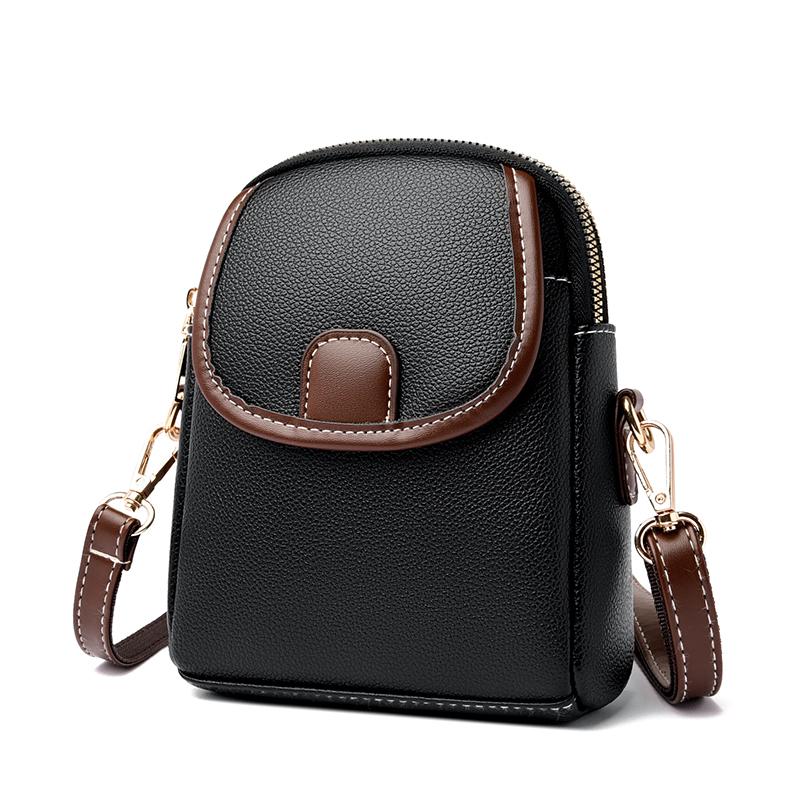 Мини квадратные сумки Сумка Универсальная сумка через плечо Повседневная модная кожаная сумка Сумка для мобильного телефона для женщин