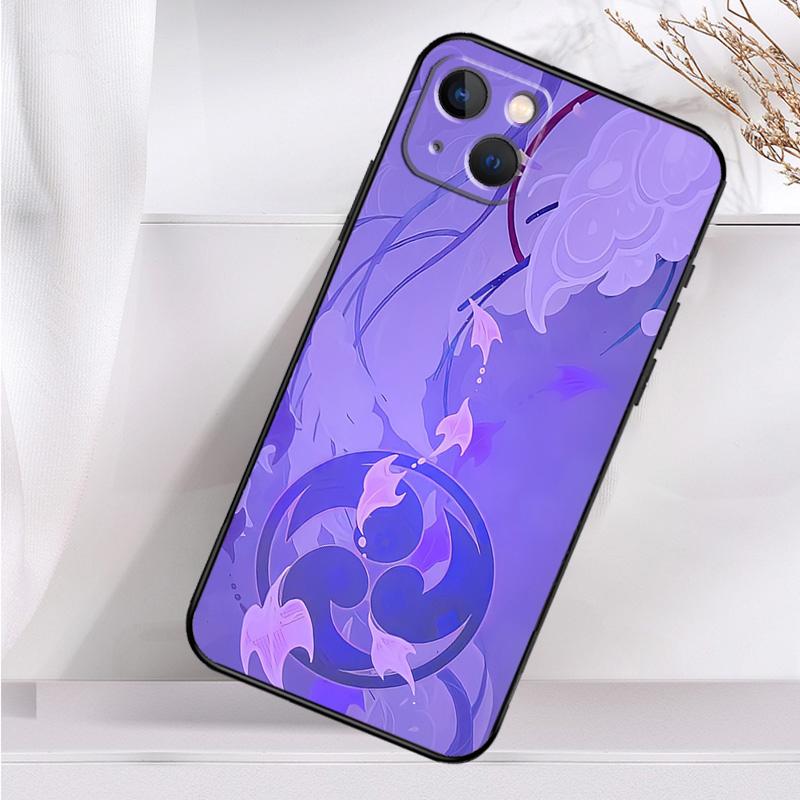 Genshin Impact Raiden Shogun Case For iPhone 14 16 15 Pro Max 11 12 13 Mini 7 8 Plus X XR XS MAX Soft Shockproof Cover
