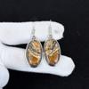 Natural Picture Jasper Gemstone Antique Earrings 925 Sterling Silver Earring, Boho Silver Jewelry Dangle Earrings, Gifts For Birthday Gifts For Her