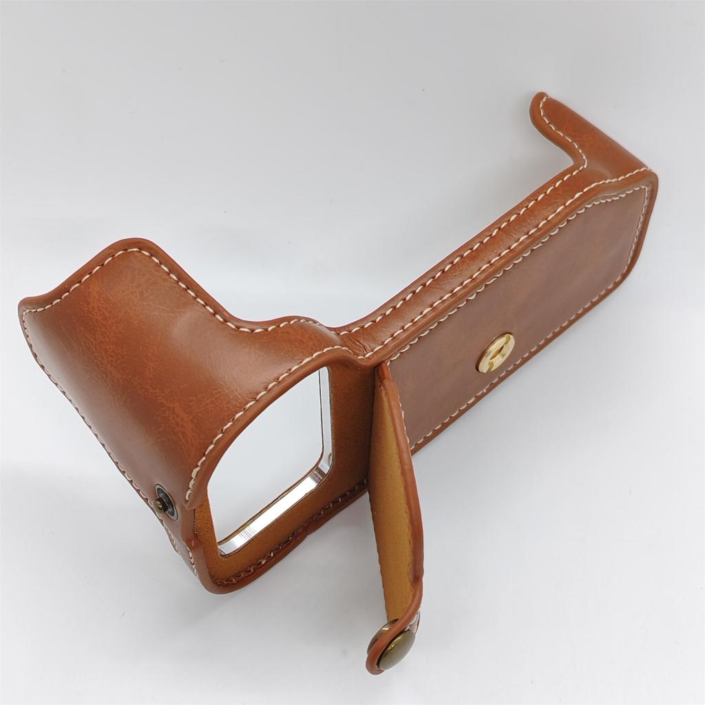 Чехол из ПУ-кожи для камеры Leica D-Lux 8/7/(Тип 109) Дизайн с открывающейся батареей, чехол-полуобложка с ремешком для руки