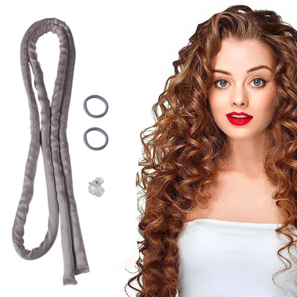 No Heat Hair Curlers Lazy Hair Rollers Heatless Curling Rod Headband Sleeping Soft Silk Curls Ties Hair Styling Tools