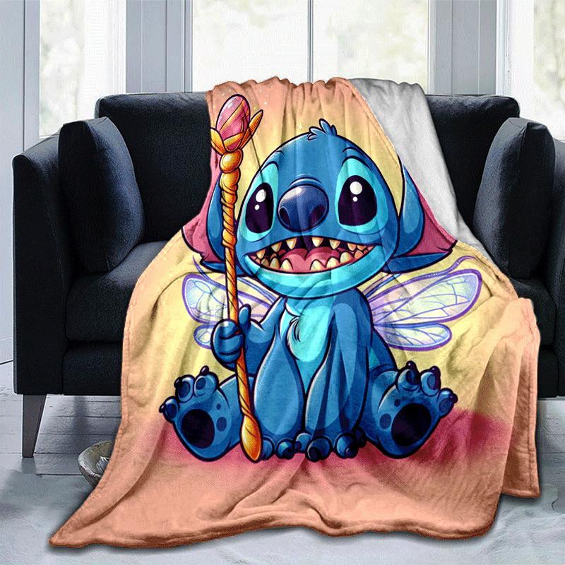 1pc Stitch Printing Blanket - Soft, All-Season Throw for Living Room, Bedroom,Travel