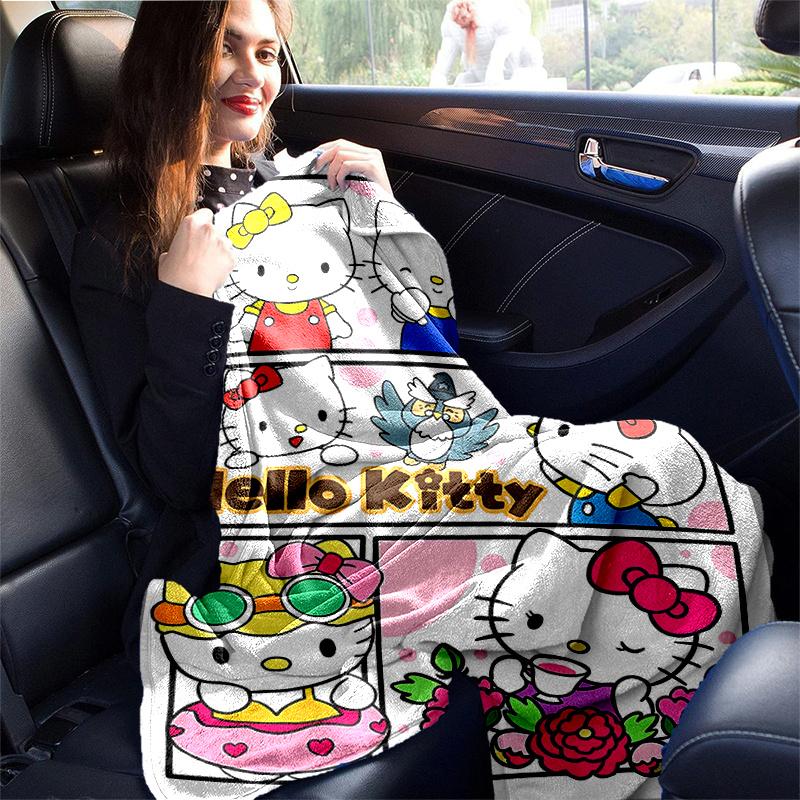 1pc Hello Kitty Collection Blanket, Soft Throw Blanket, Perfect for Couch or Travel Use, Living Room, Travel, Camping, Car Blankets, Beach, Office Nap