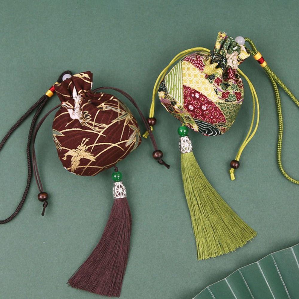 Printing Chinese Style Sachet Hanging Perfume Spice Bag Retro Tassel Small Pouch  Children