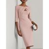 GMXIA Women's Fashion Summer Spring 3/4 Sleeves Solid Color Print Casual Dresses