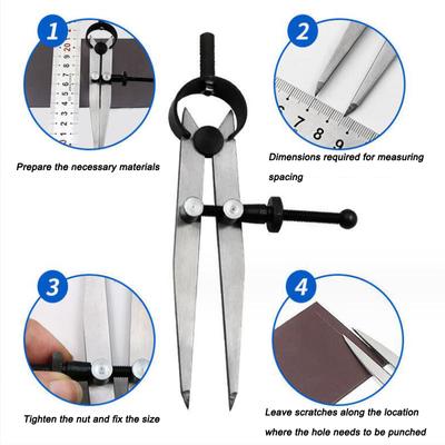 Быстрая регулировка шаблона для измерения расстояния между кожей, шаблона для вытяжки металла, маркера кромки, пресса для кромки, инструмента для художественной маркировки кожи